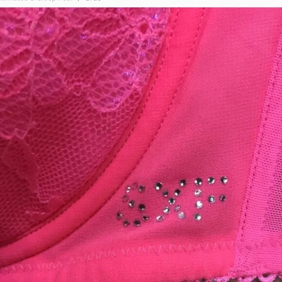 NWT Savage x Fenty Living in the Clouds Iridescent Lace Caged Demi Bra Pink 34DD - Picture 11 of 11